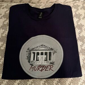 Navy Small Town Murder shirt